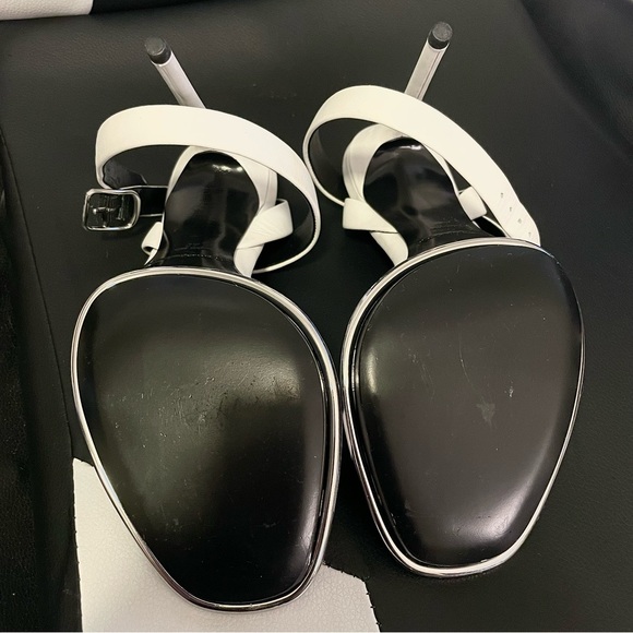 Alexander Wang Cady Leather Heels White - Picture 4 of 5